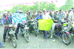 Protest der
Motorradtaxifahrer